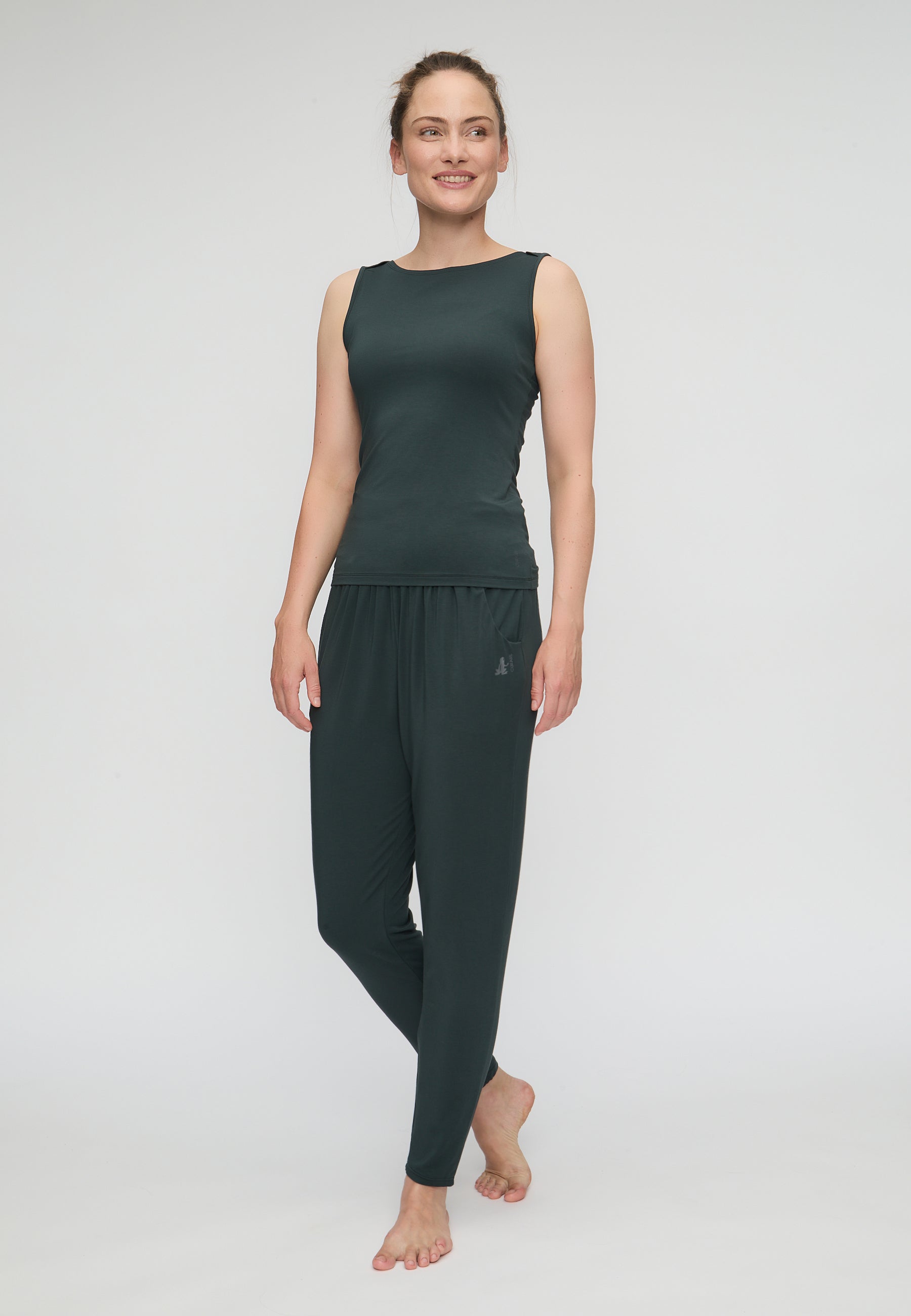 Boat Neck Top - Dark Forest