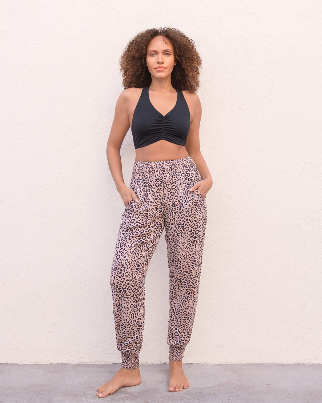 Yogahose Ananda - Leopard gold
