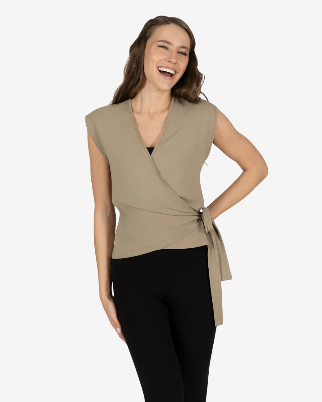 Aurora Wrap Top - Fern