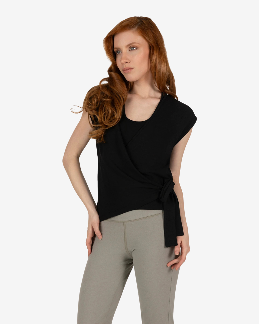 Aurora Wrap Top Onyx Black