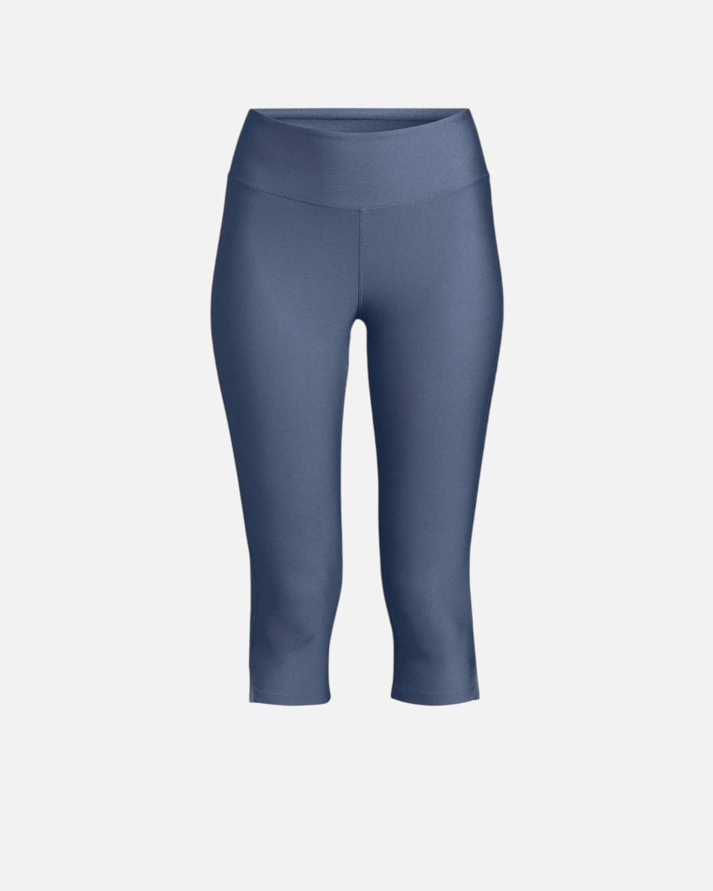 Capri Slit Regular Waist Leggings - Blue Shadow