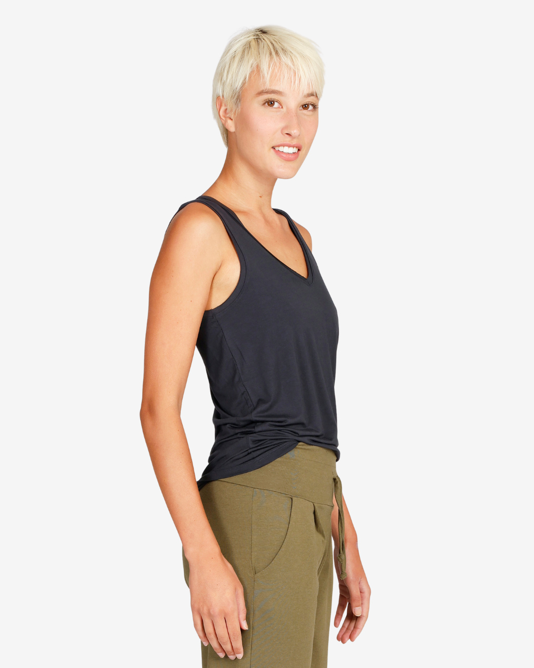 Cosy Twist Tank - Anthracite