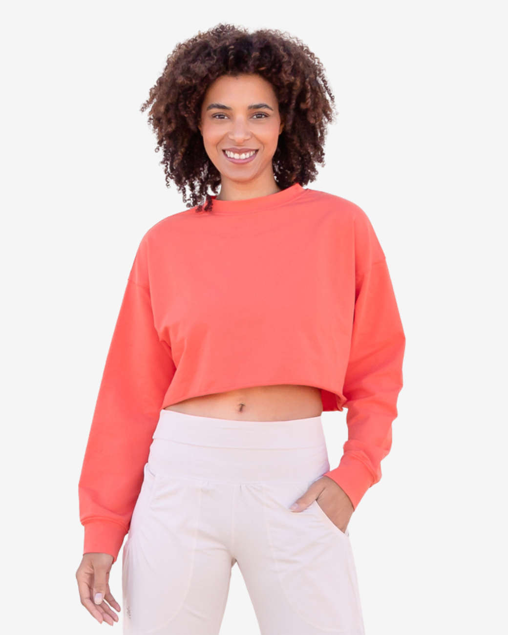 Crop-Sweater Alex - Coral