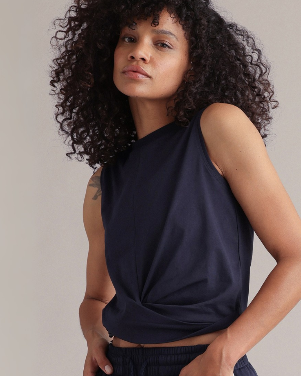 Cropped Top Baritone Blue
