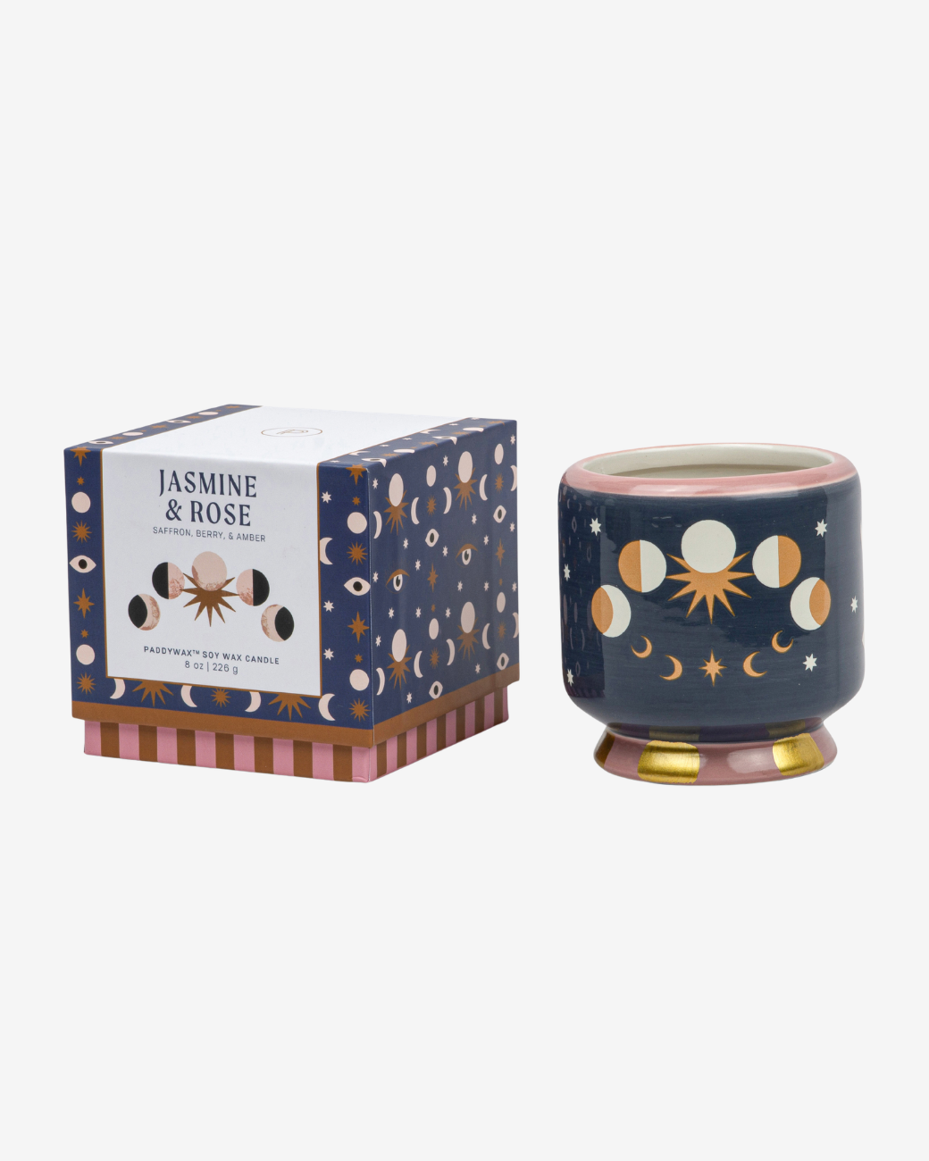 Keramik-Duftkerze Moon Phases ‐ Jasmine & Rose