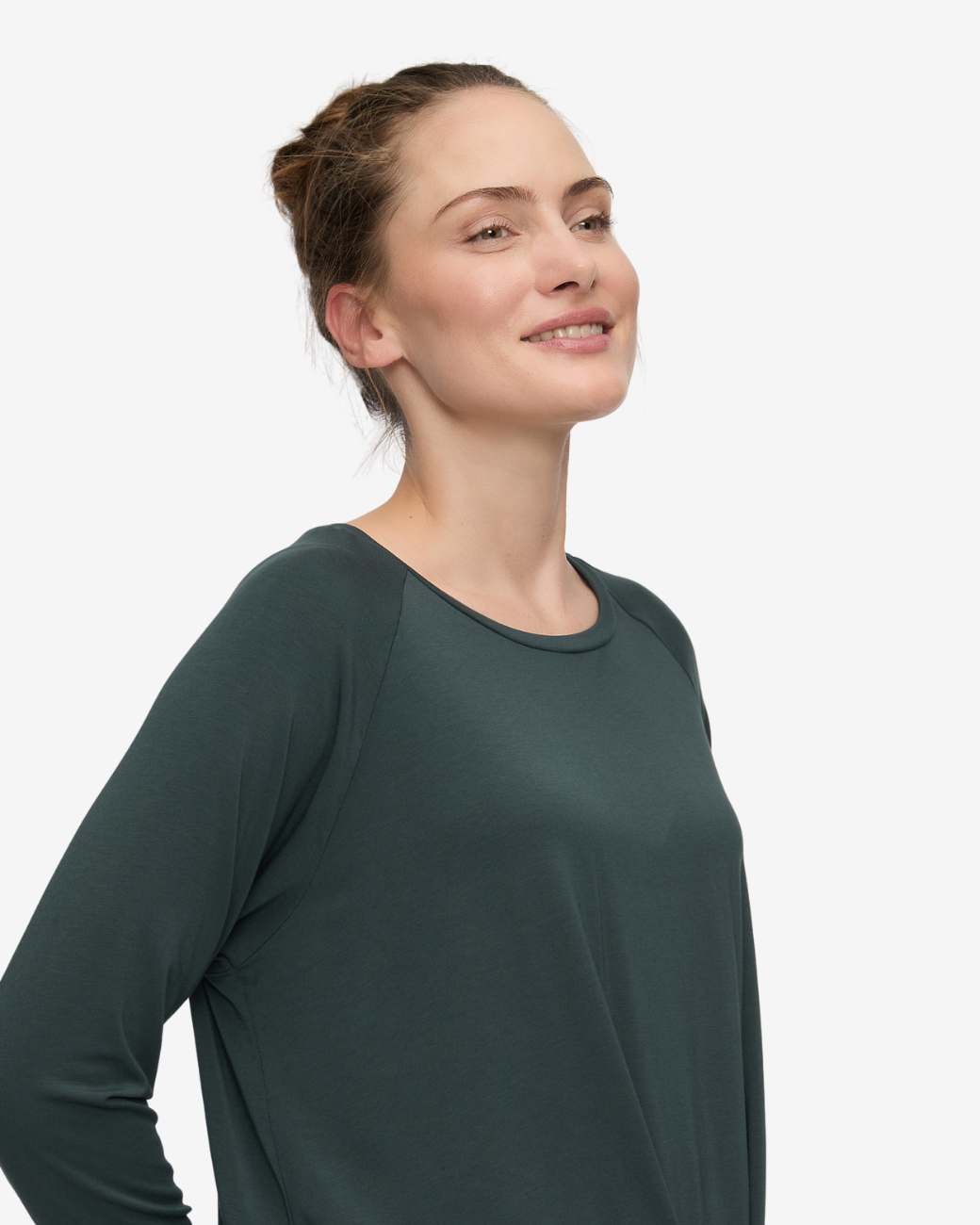 Langarmshirt Boxpleat - Dark Forrest