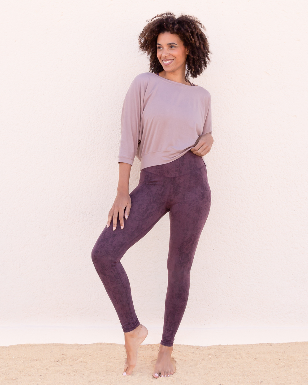 Leggings Sumatra Snake - Plum