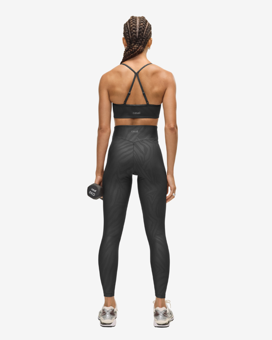 Heat Printed High Waist Tights Black