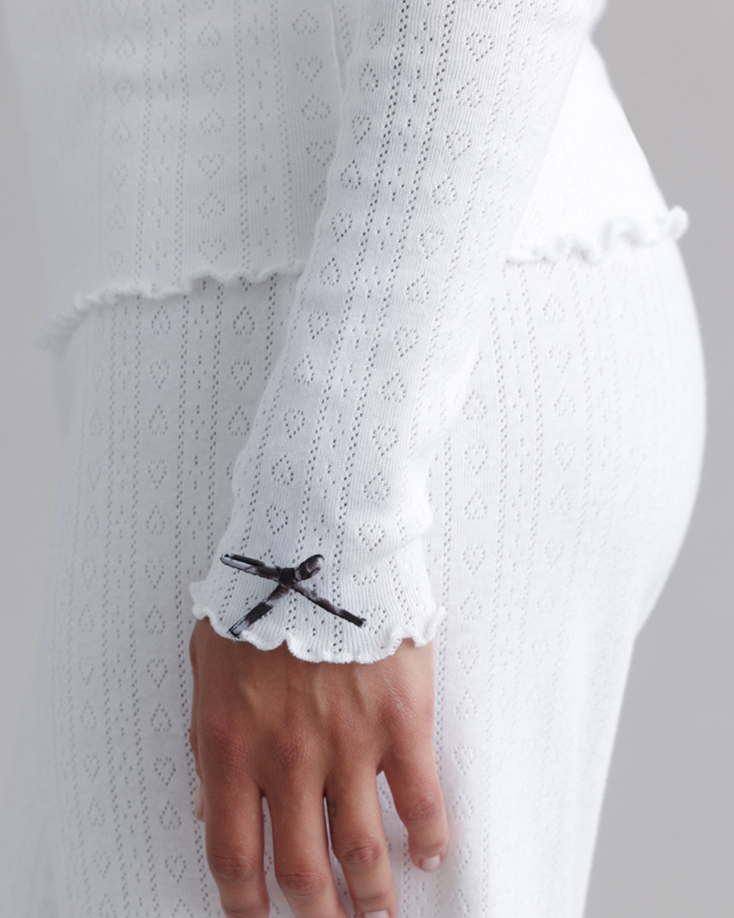 Longsleeve Pointelle White