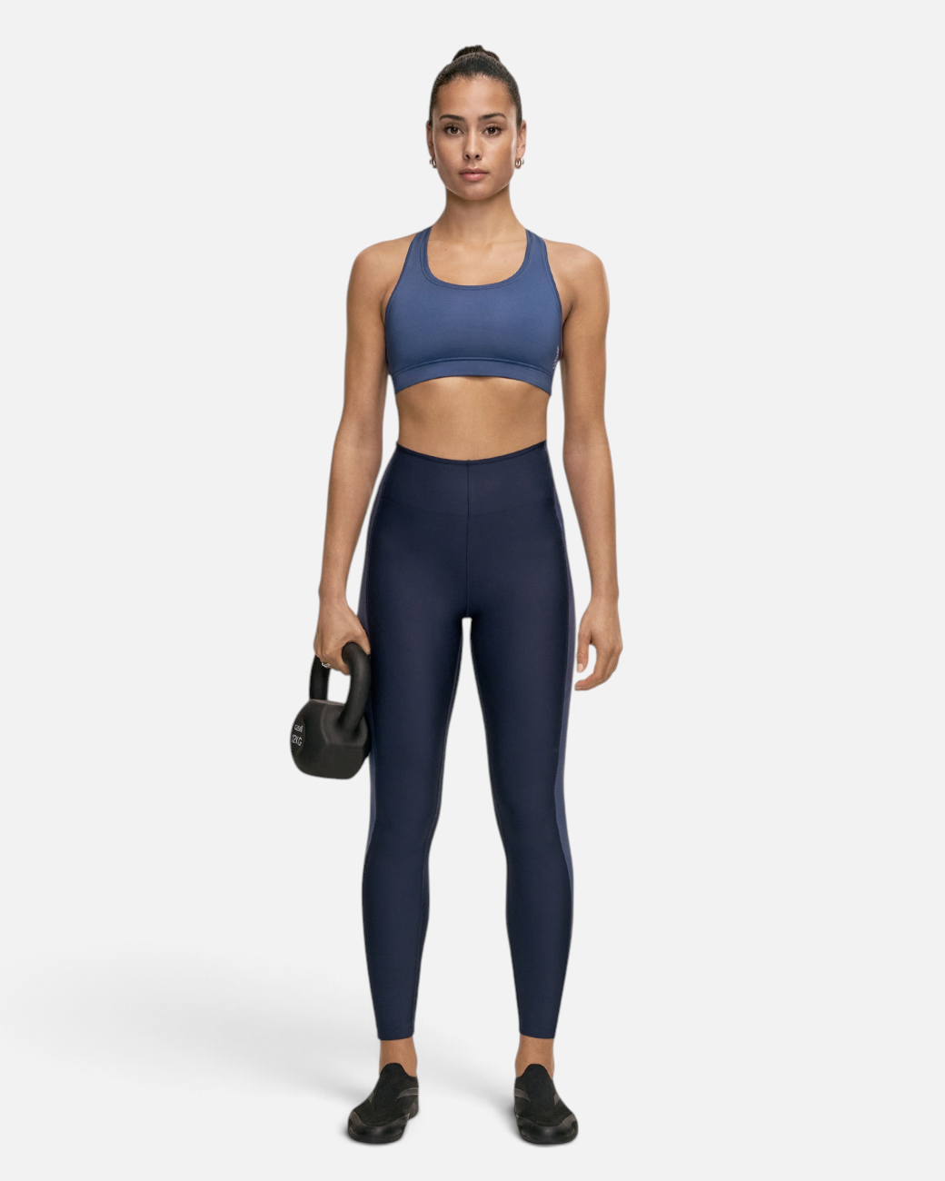Shaped Block High Waist Leggings - Core Blue