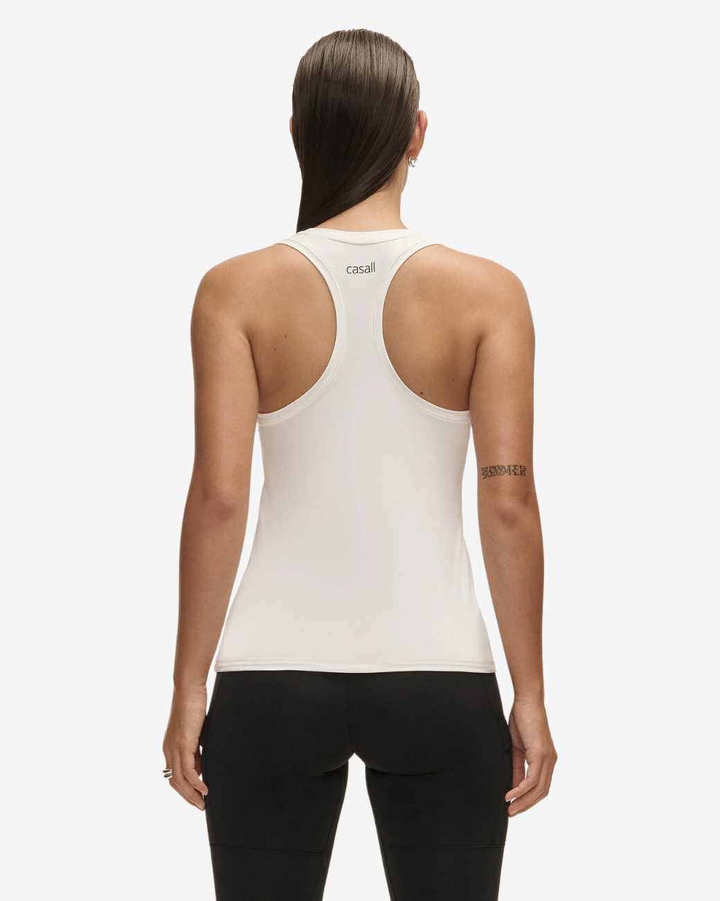 Essential Racerback Tank - White