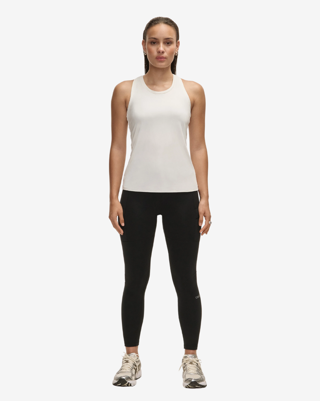 Essential Racerback Tank - White