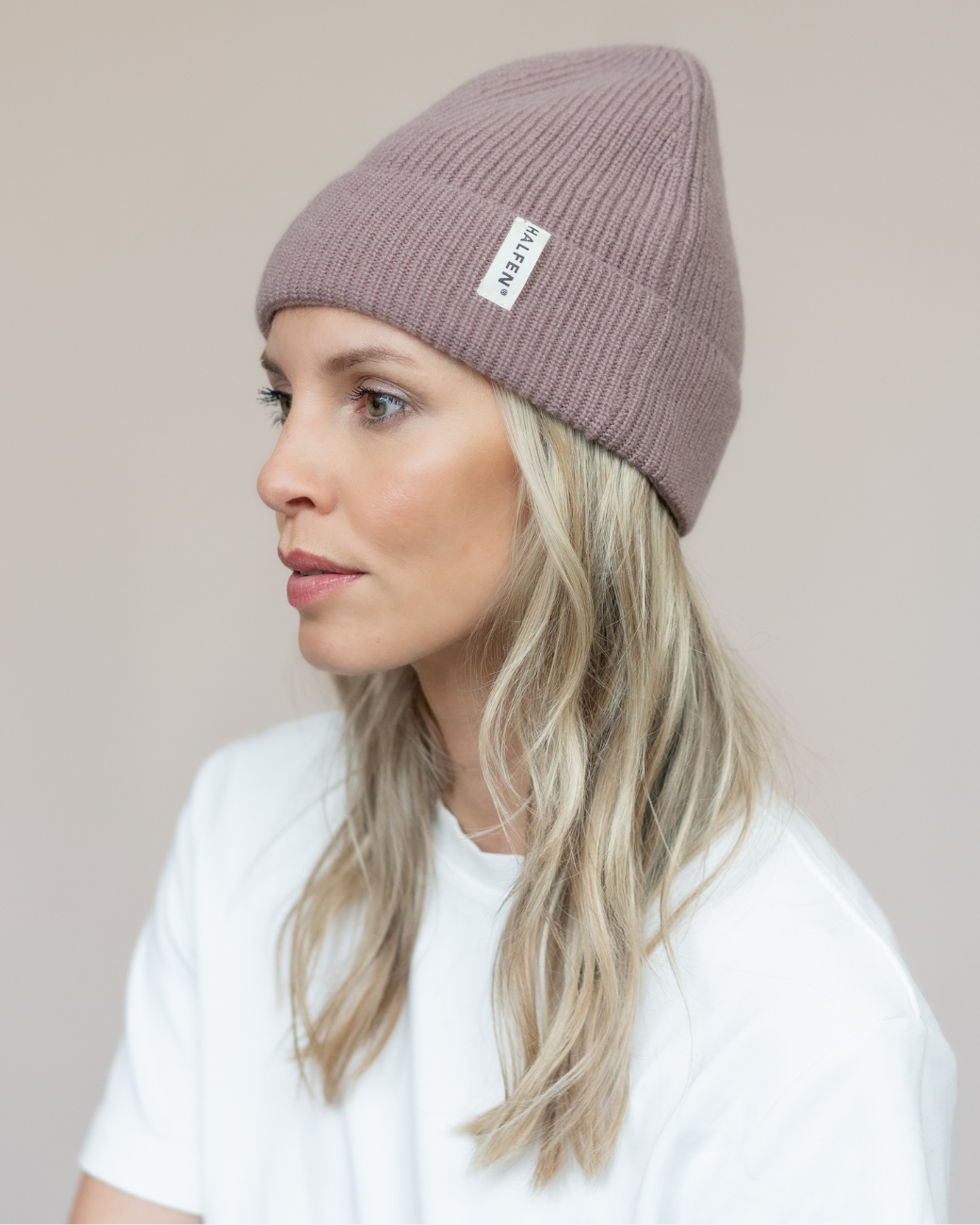 Strick-Mütze Altrose