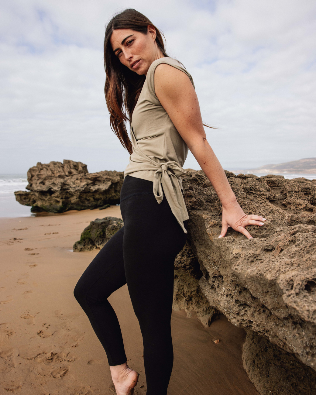 Aurora Wrap Top - Fern