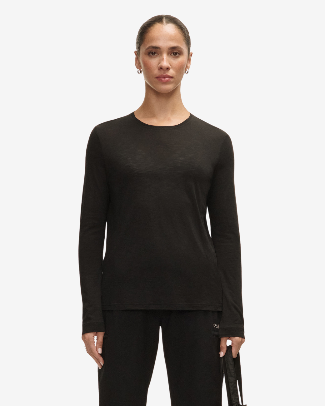 Langarmshirt Soft Texture - Black