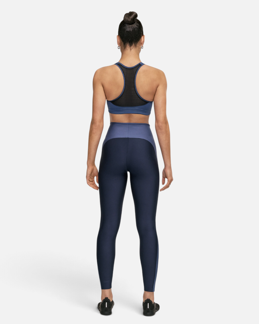 Shaped Block High Waist Leggings - Core Blue