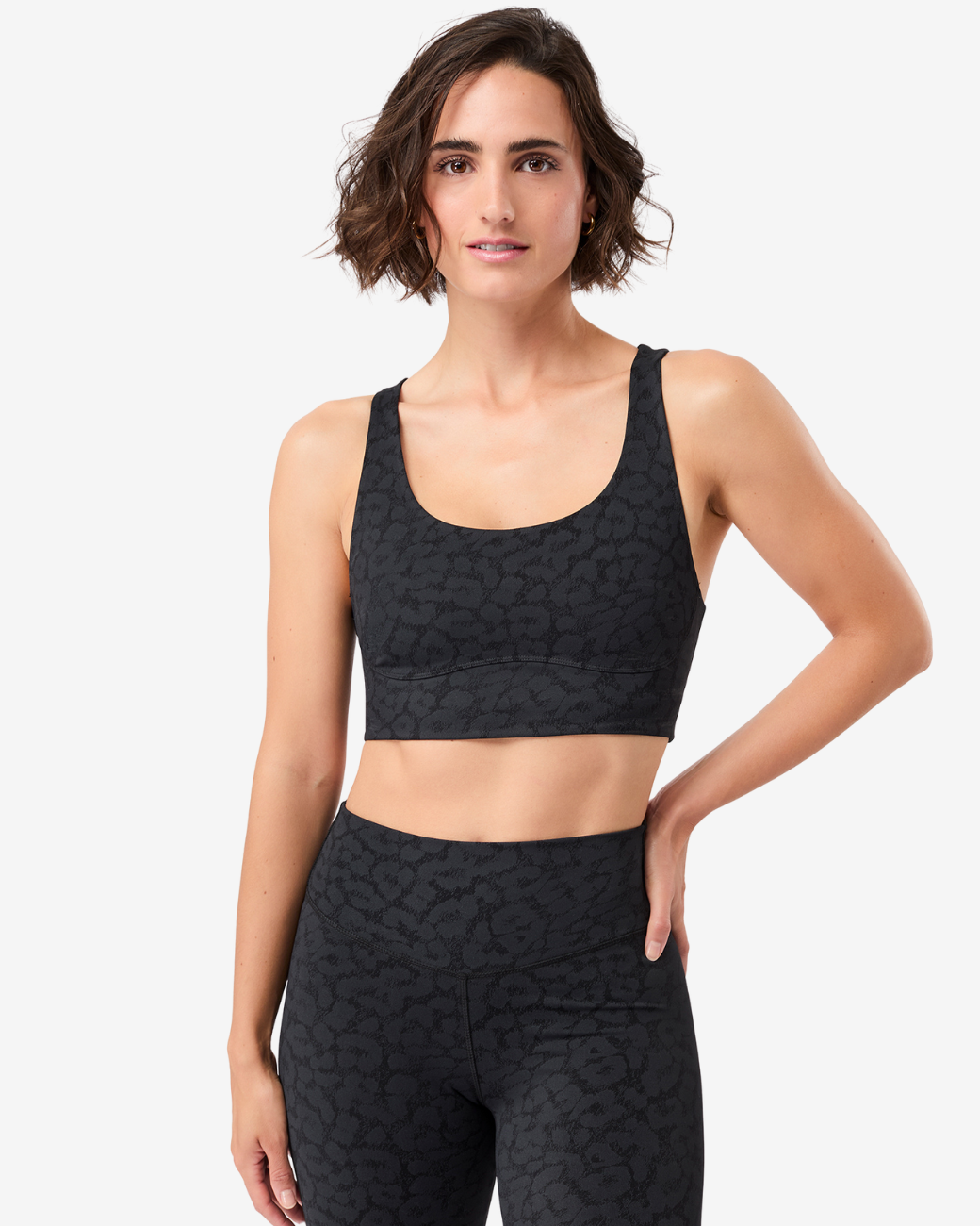 Sports Bra - Leo Black Print