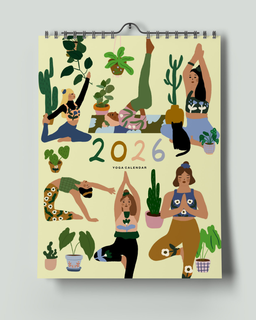 Yoga Wandkalender 2026