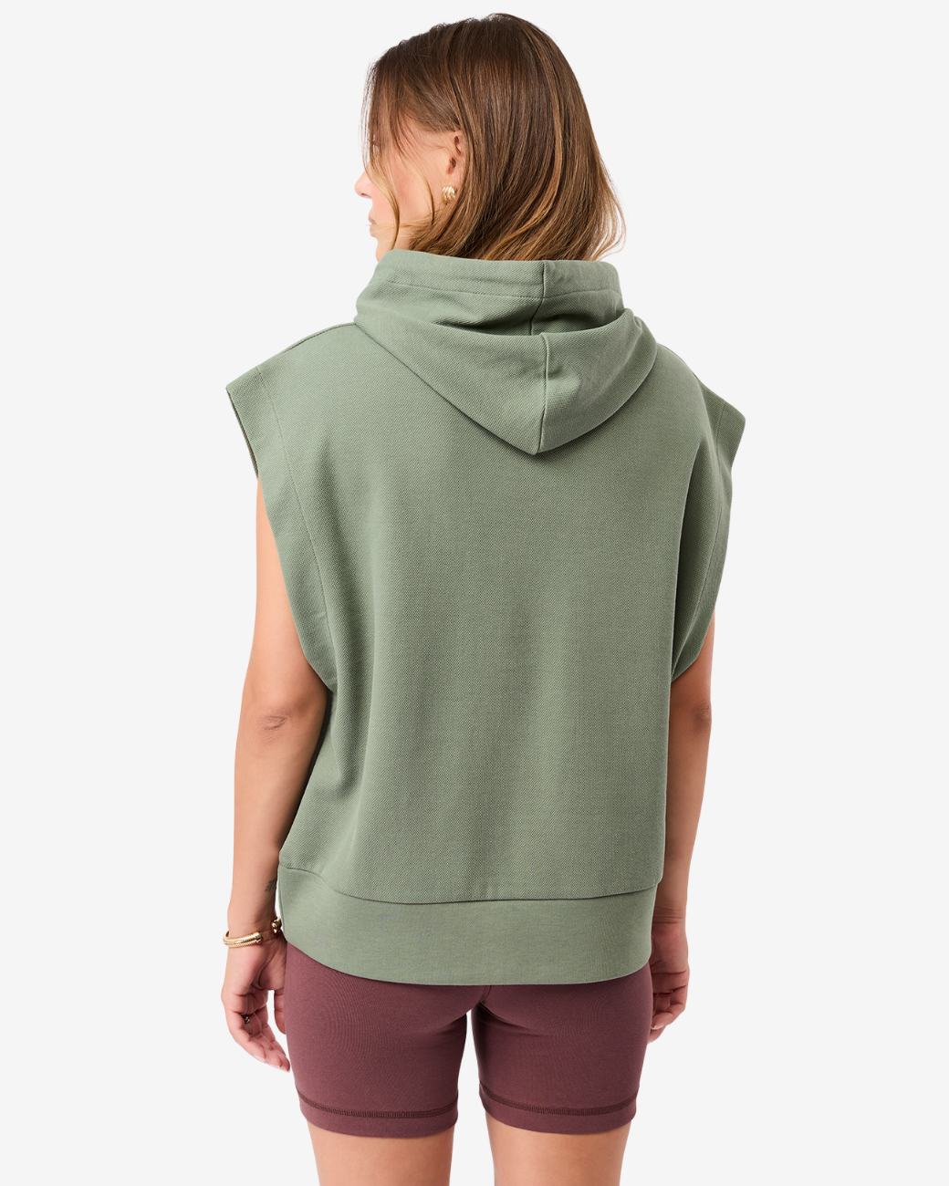 Hoddie Vest - Charcoal Green