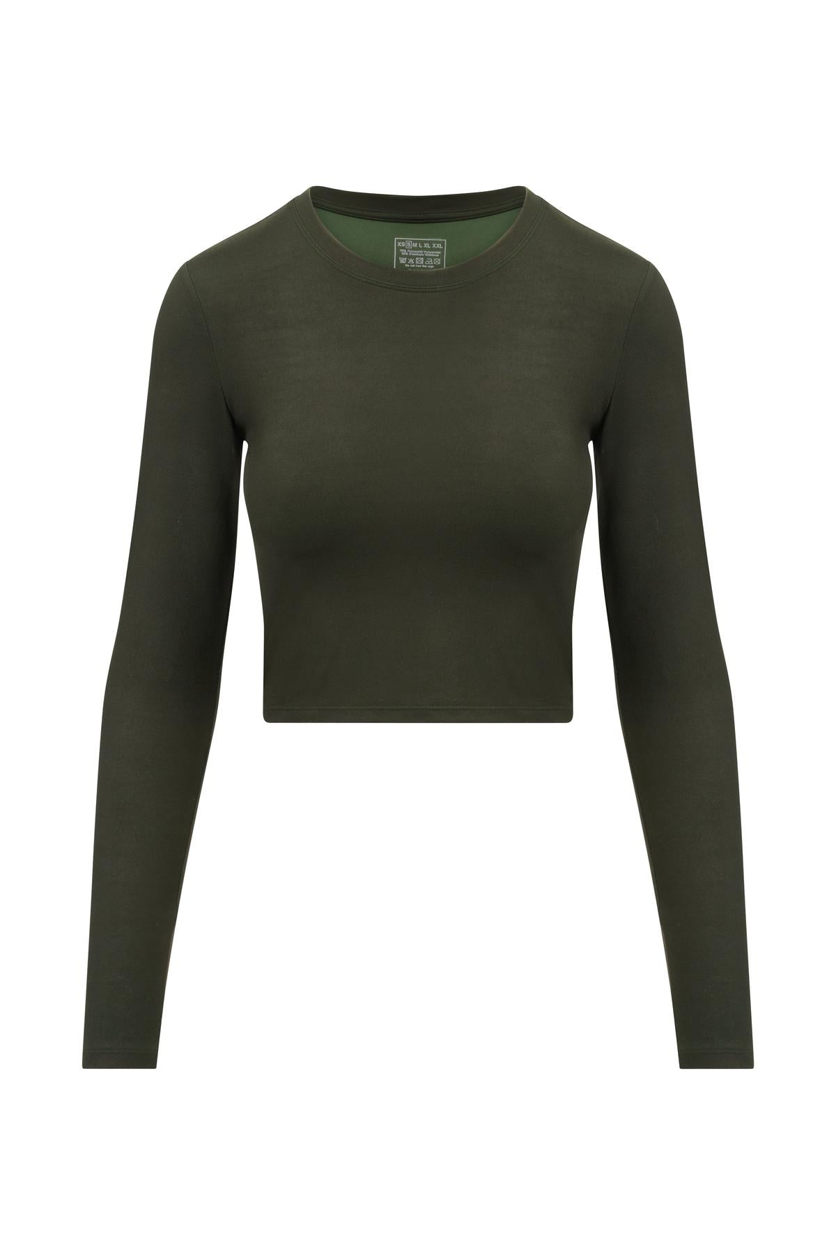Longsleeve Cropped Always Dressed Forest Night – Seitenansicht – Hey Honey