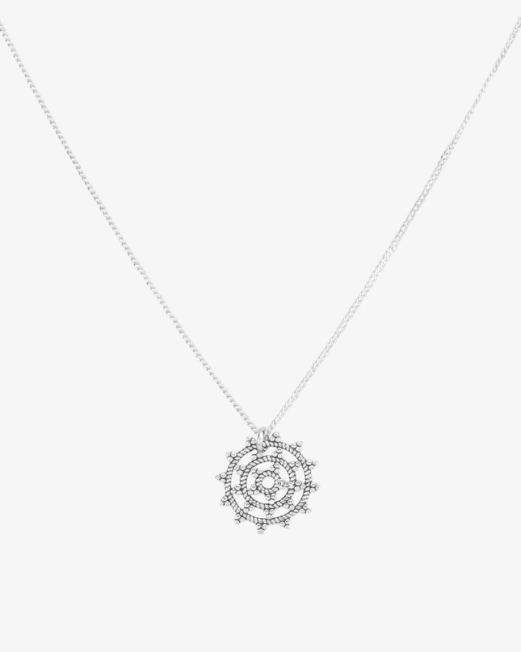 Wheel of Karma Kette Silber