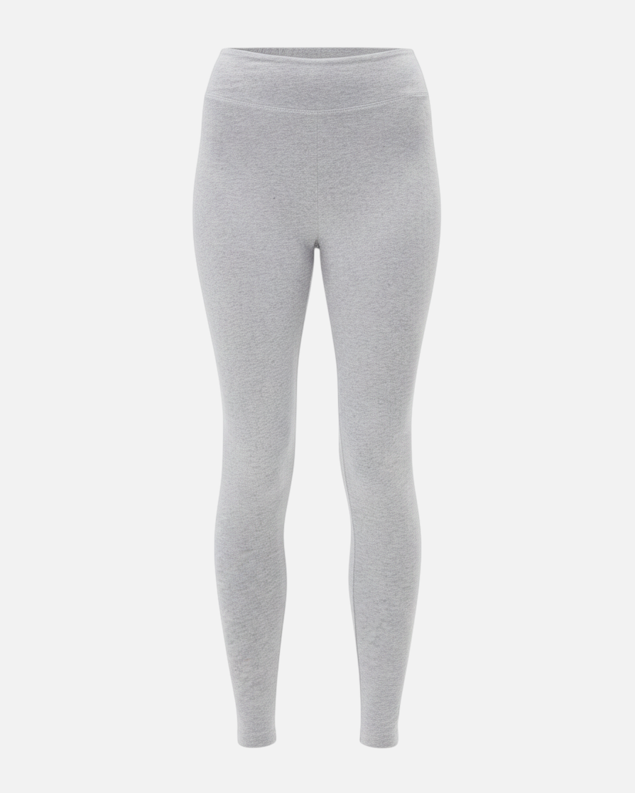 greenyogashop Leggings FARIBAA in Silber Melange aus Bio-Baumwolle mit elastischem Bund und Slim-Fit-Passform