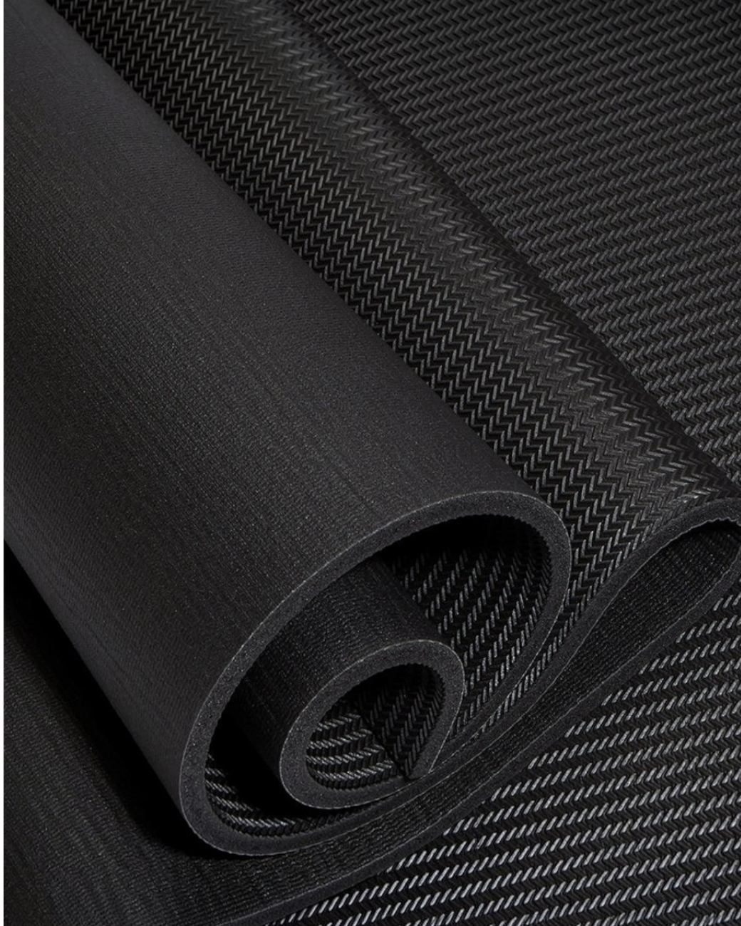 greenyogashop ENDURA Fitnessmatte in Schwarz mit 10mm Dicke und rutschfester, strukturierter Oberfläche
