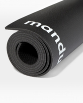 greenyogashop P/ROX Hybrid-Fitnessmatte in Schwarz, 6mm stark, strapazierfähige Oberfläche für intensives Training