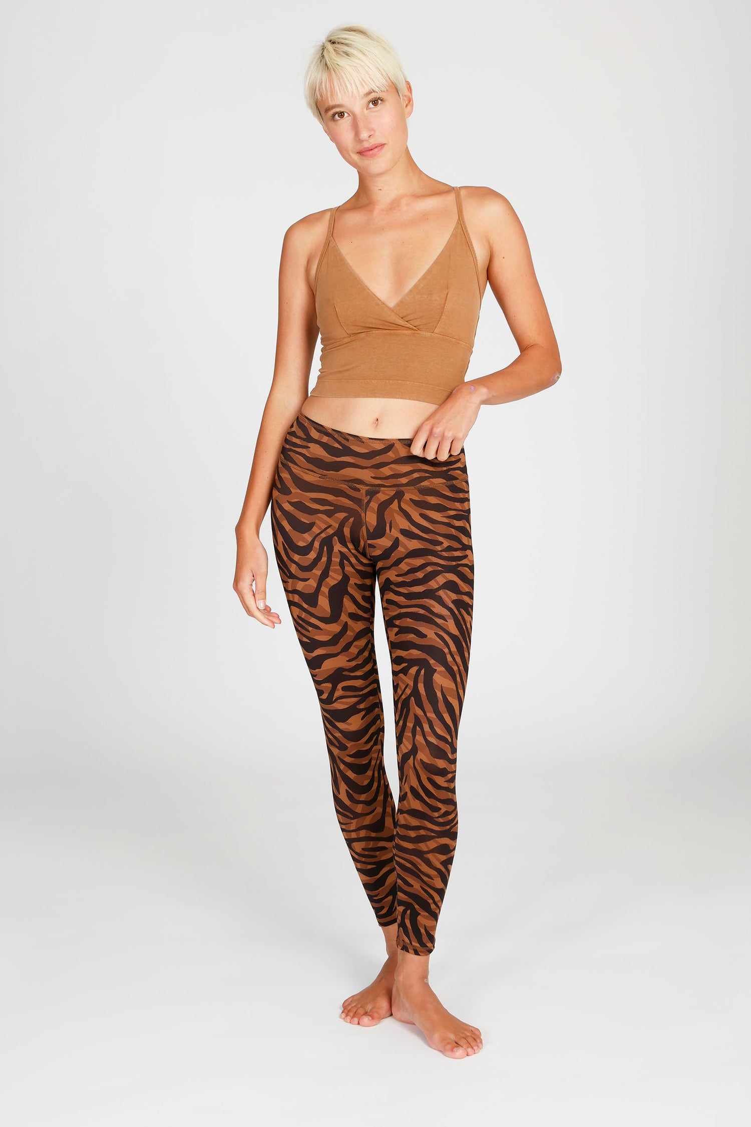 Yoga Leggings Ganga 7/8 Camou Brown