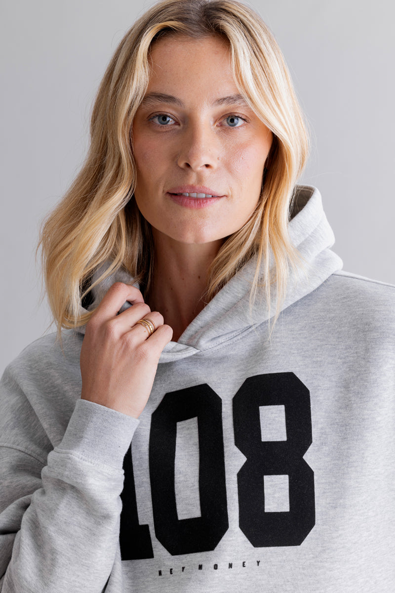 Hoodie Grey Melange 108