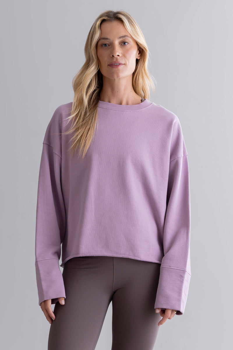 Open Edge Sweater Mauve