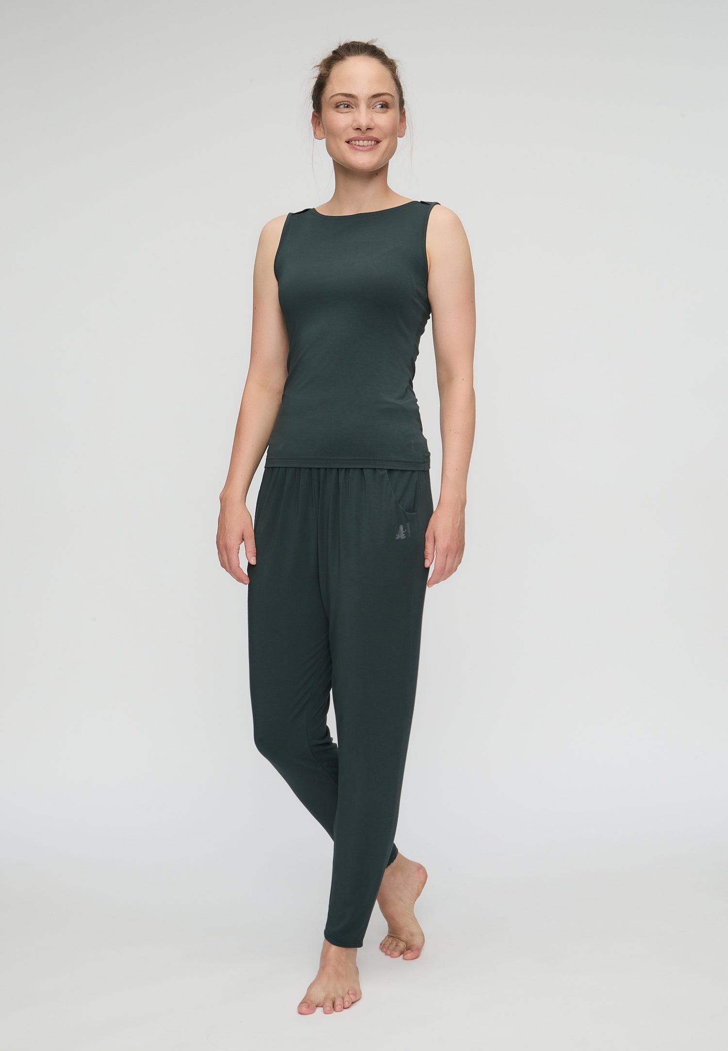 Boat Neck Top - Dark Forest