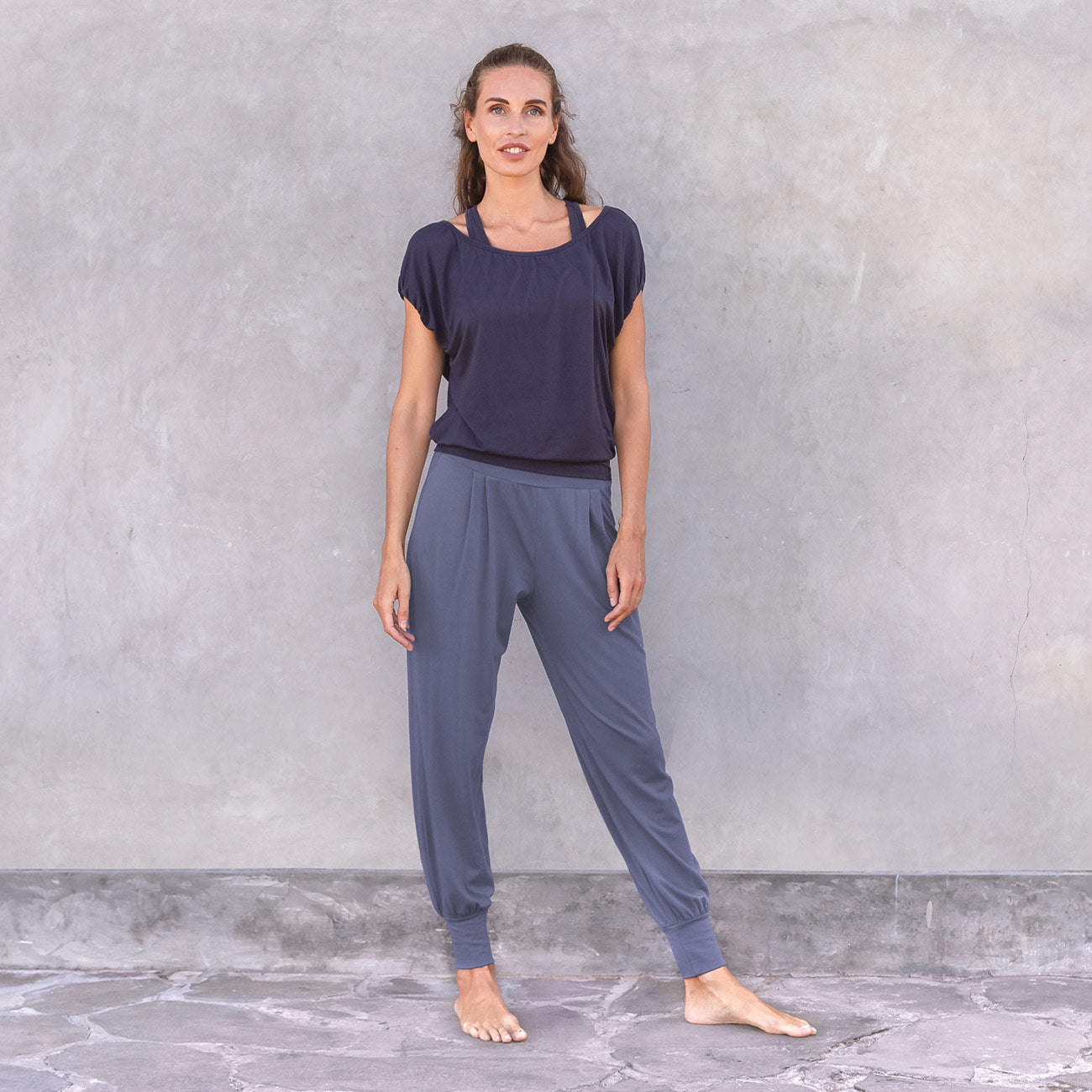 Jaya Organics Hose Naya - Bluegrey   