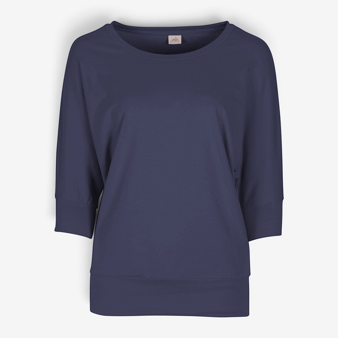 greenyogashop 3/4-Arm-Shirt Shirley in Nachtblau aus weicher Bio-Baumwolle mit lässigem Schnitt