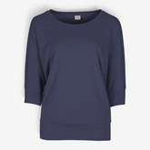 greenyogashop 3/4-Arm-Shirt Shirley in Nachtblau aus weicher Bio-Baumwolle mit lässigem Schnitt