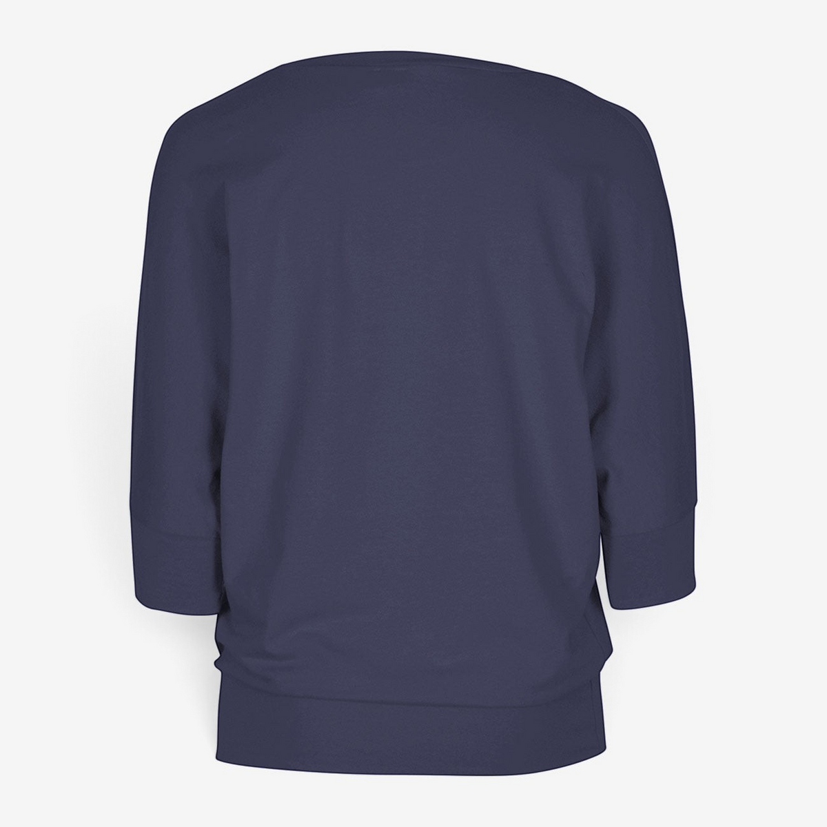 greenyogashop 3/4-Arm Shirt Shirley in Nachtblau aus weicher Bio-Baumwolle mit lässigem Schnitt, Rückansicht