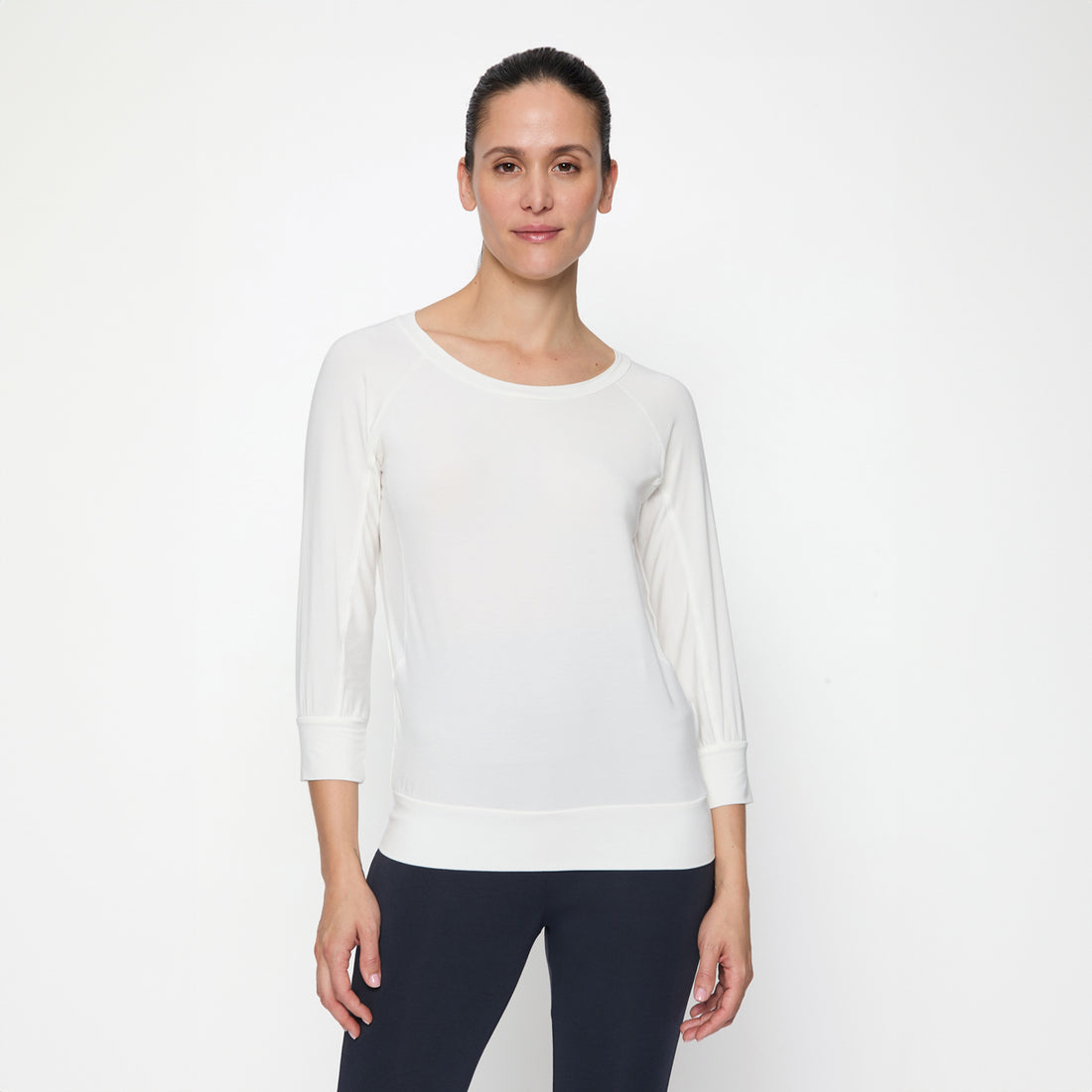 Curare 3/4 Boat Neck Shirt Soft - White   