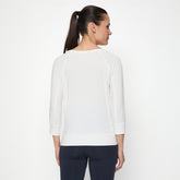 Curare 3/4 Boat Neck Shirt Soft - White   