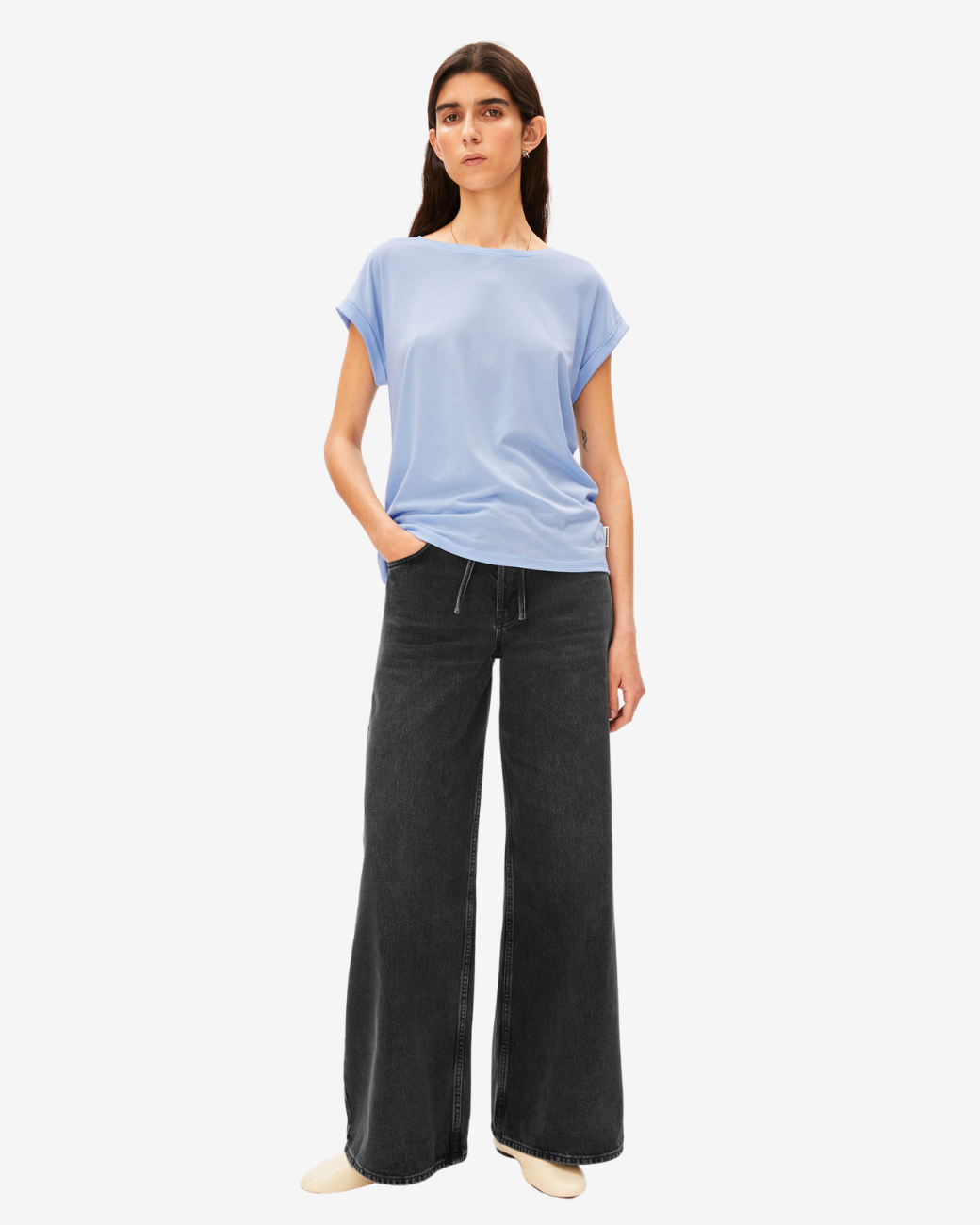 T-Shirt JILAANA - Soft Blue
