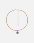 greenyogashop Fußkette Rising Sun aus Sterlingsilber mit Sonnenstein, Achat und filigranem Anhänger