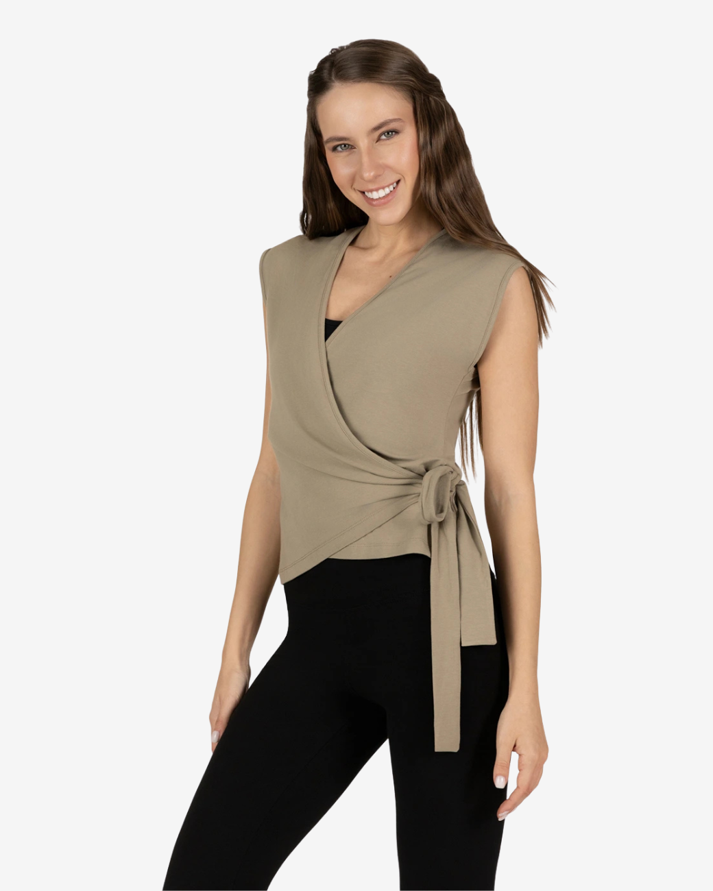 Aurora Wrap Top - Fern