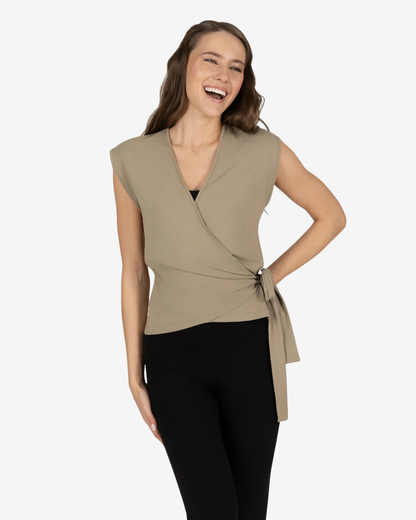 Aurora Wrap Top - Fern