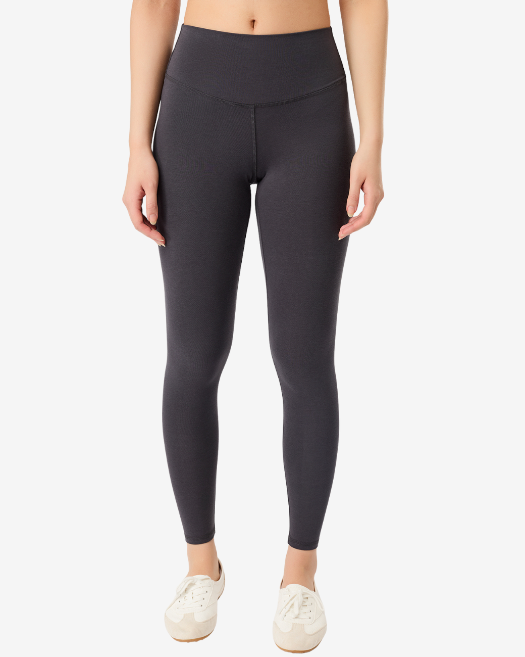 greenyogashop Best Loved Leggings in Onyx mit hoher Taille und Diamant-Einsatz aus Lyocell-Baumwoll-Mix