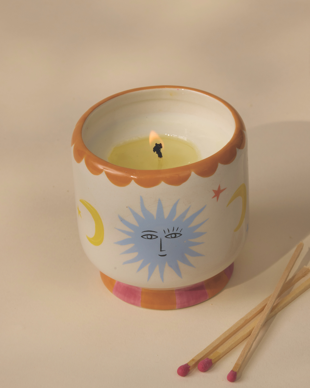 Keramik-Duftkerze Sun ‐ Orange Blossom