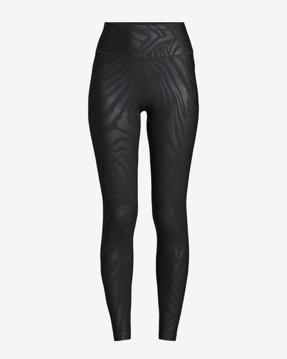 Heat Printed High Waist Tights Black