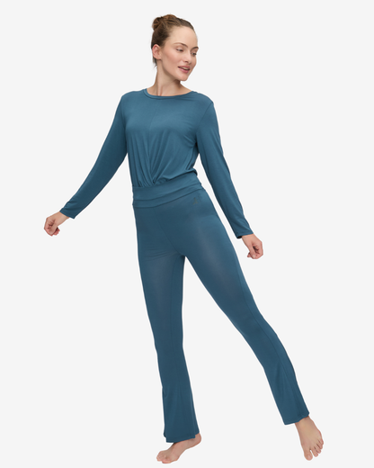 Pants Long - Bootcut - Petrol