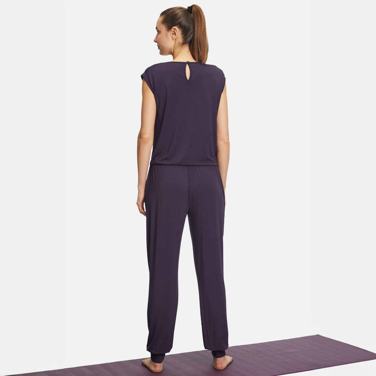 Jumpsuit Waterfall  - Dark Aubergine