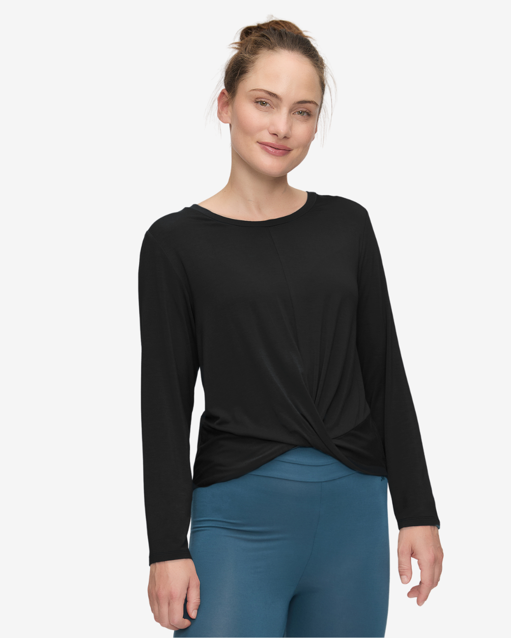Shirt Round Neck - Long Sleeves - Black