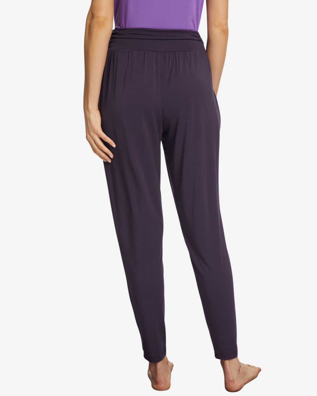 Long Pants Relaxed - Dark Aubergine