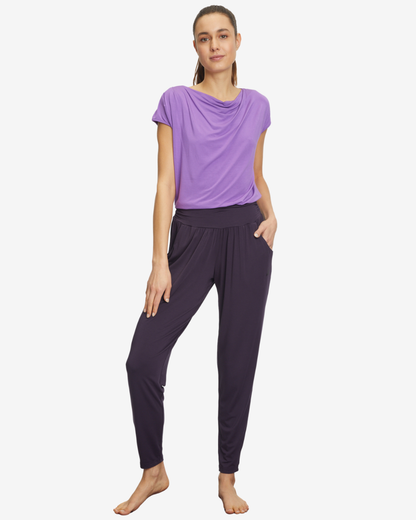 Long Pants Relaxed - Dark Aubergine